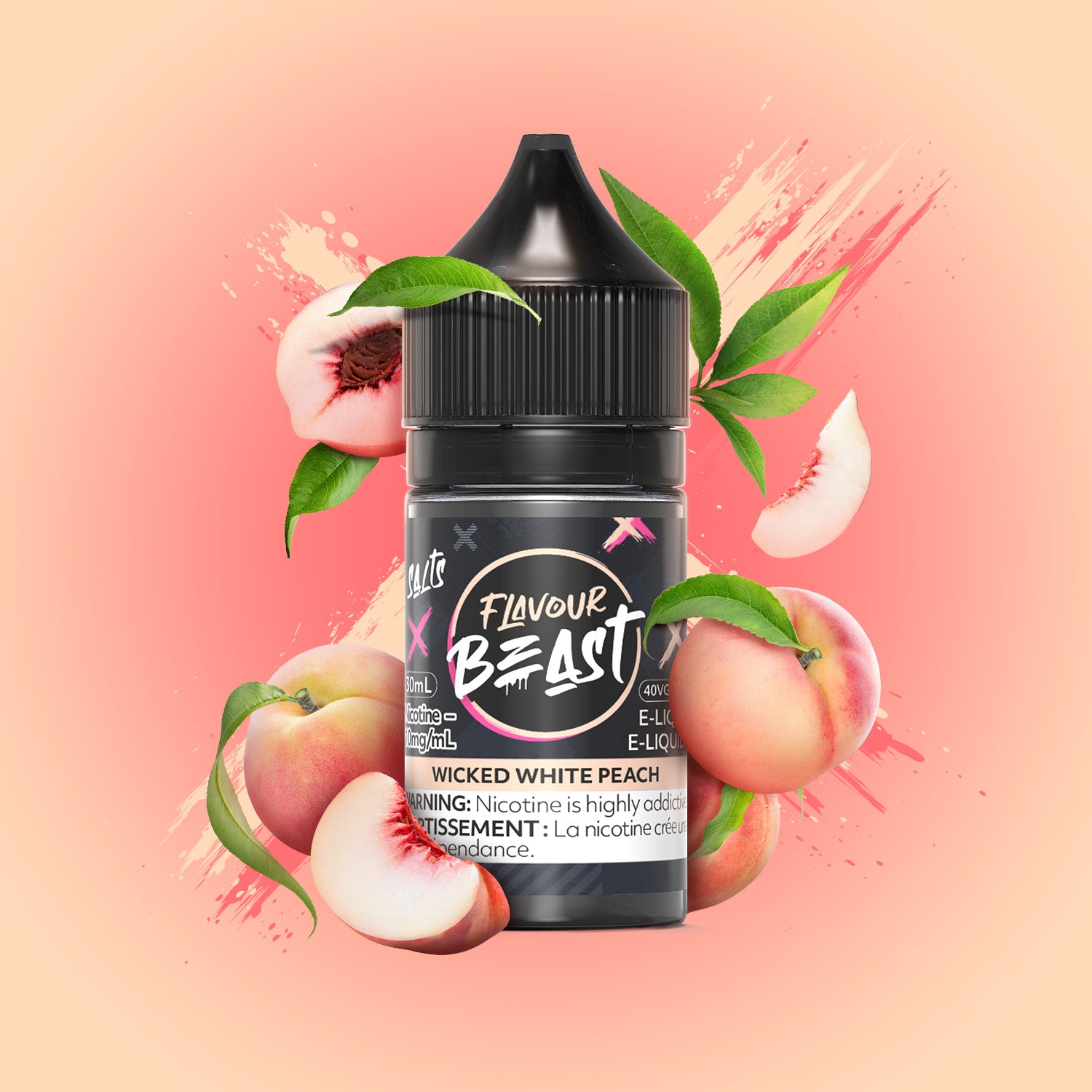 FLAVOUR BEAST SALT 20MG/ML-WICKED WHITE PEACH