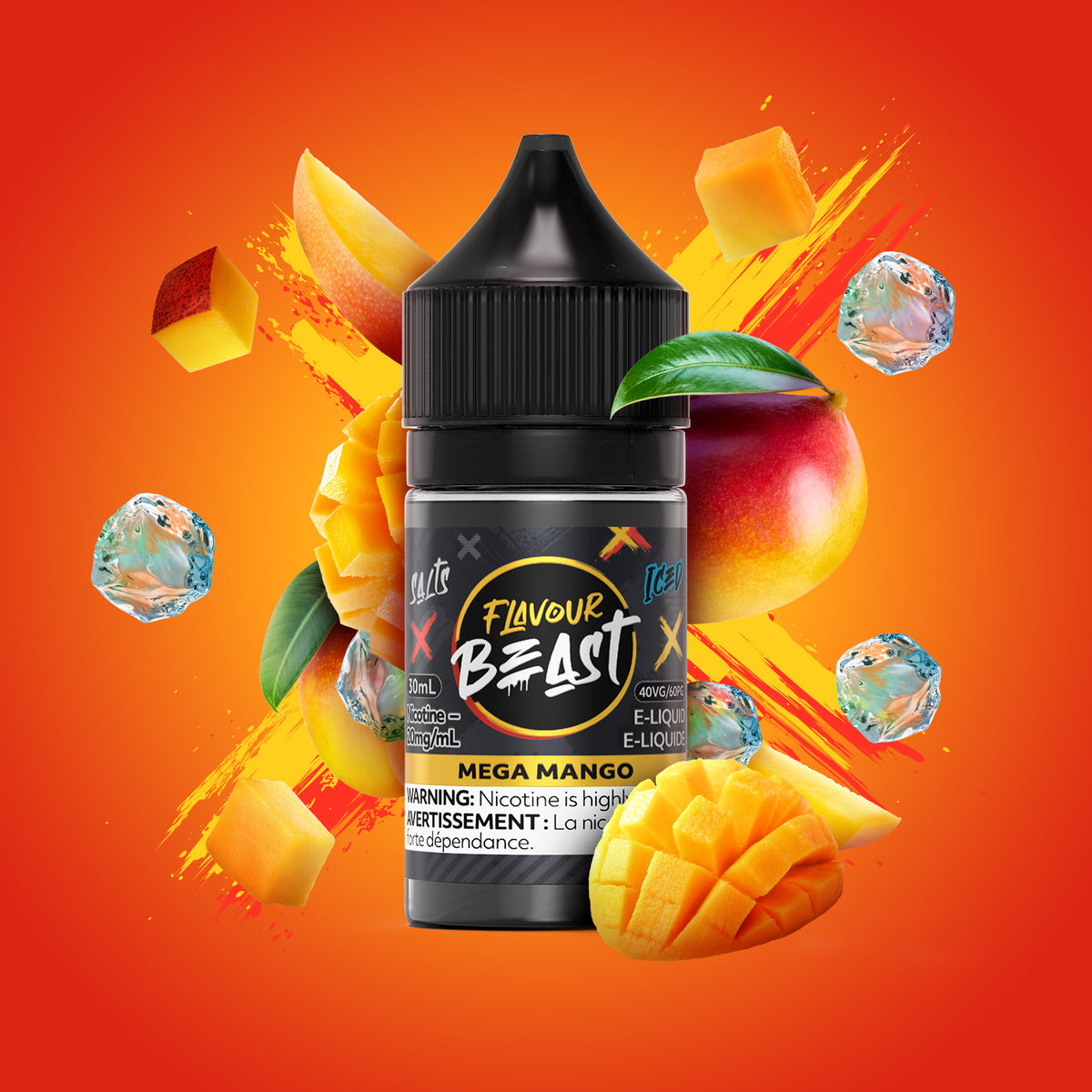 FLAVOUR BEAST - SALT 20MG 30ML- MEGA MANGO ICED