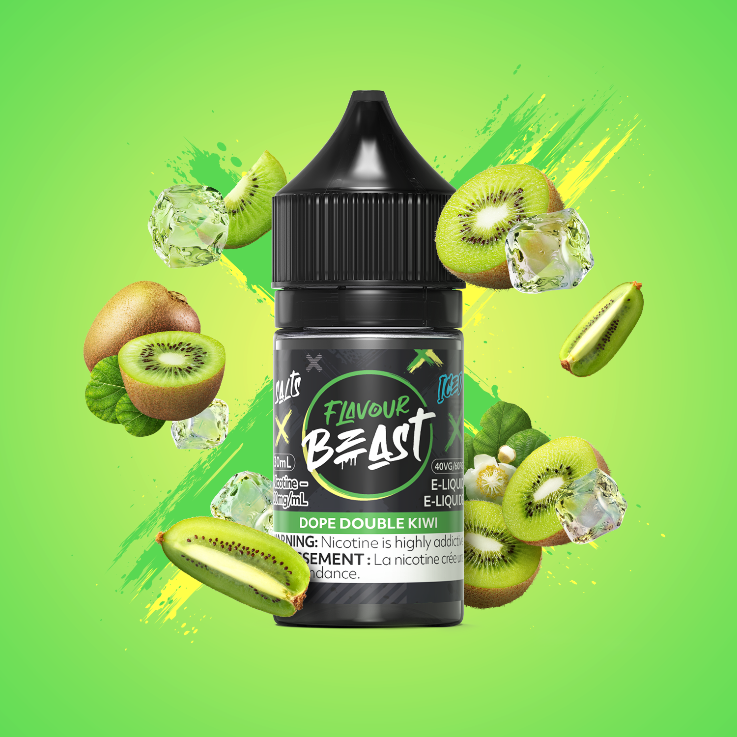 FLAVOUR BEAST SALT 20MG/ML-DOPE DOUBLE KIWI