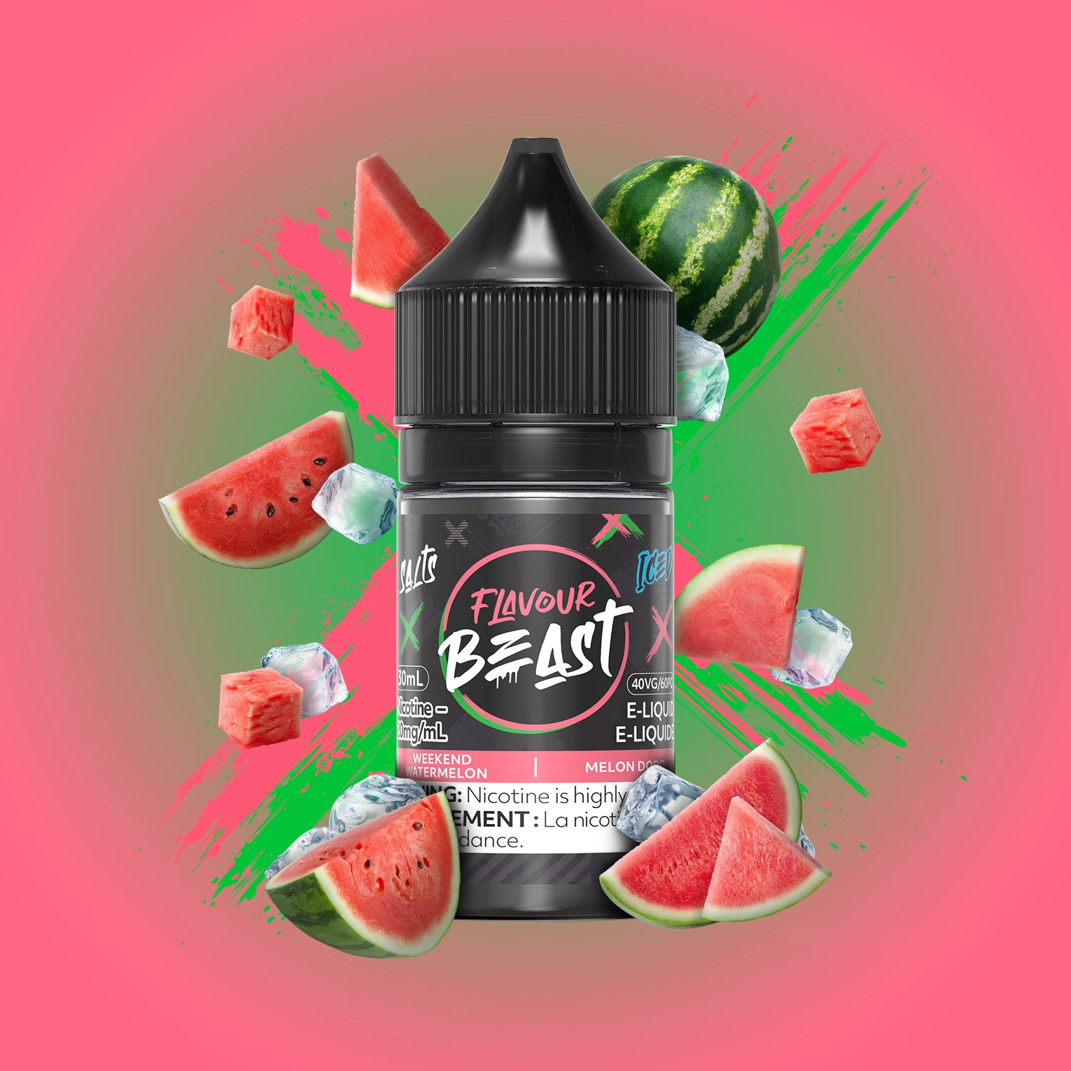 FLAVOUR BEAST SALT 20MG/ML-WEEKEND WATERMELON