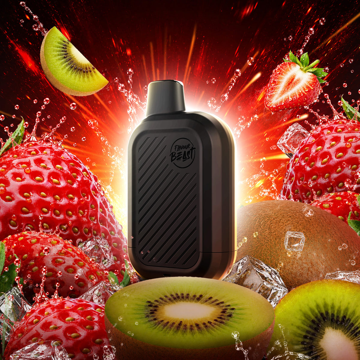 FLAVOUR BEAST SIX 24k - SUPREME STRAWBERRY KIWI ICED