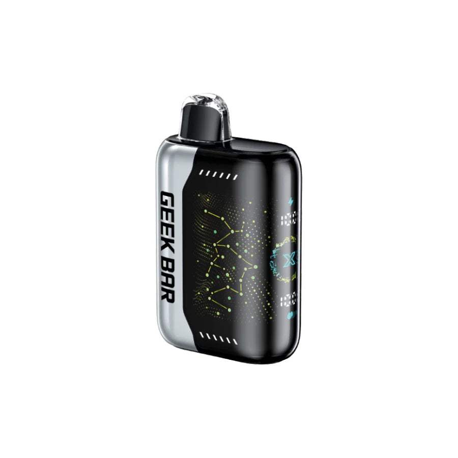 GEEK BAR PULSE X disposable vape in Miami Mint flavor with a sleek black design.