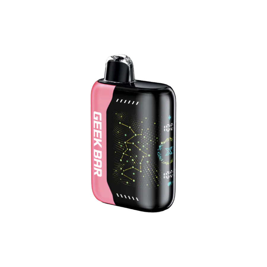 GEEK BAR PULSE X disposable vape in black and pink, featuring Watermelon Ice flavor for a fruity and cooling experience.