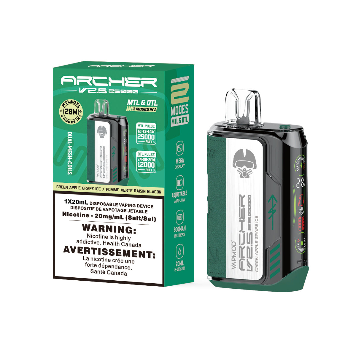 Archer 25K - Pomme verte, raisin et glace