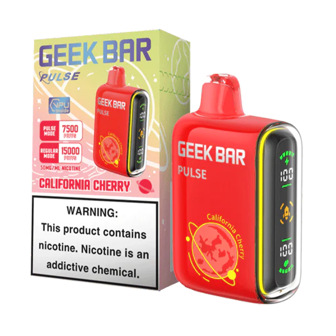 GEEK BAR PULSE 15K 50MG - CALIFORNIA CHERRY