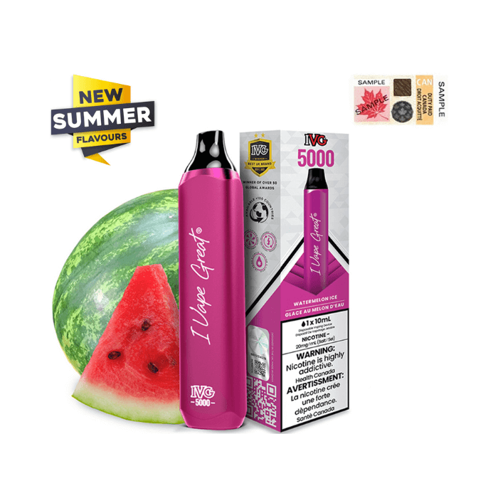 Achetez IVG 5000 - WATERMELON ICE - Vape Online bas prix Clutch Vape Achetez IVG 5000 - WATERMELON ICE - Vape Online bas prix Clutch Vape
