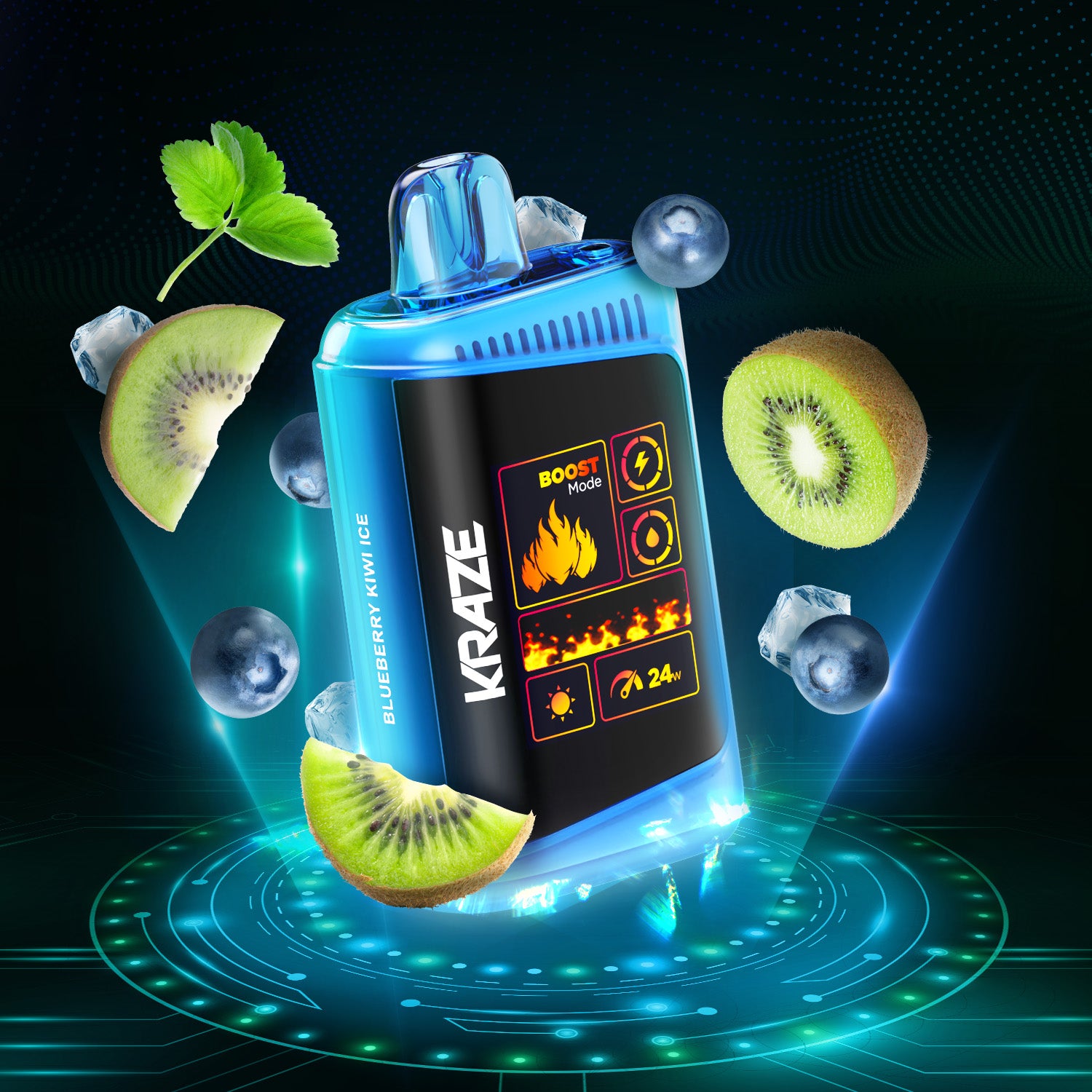 KRAZE HD MEGA - BLUEBERRY KIWI ICE