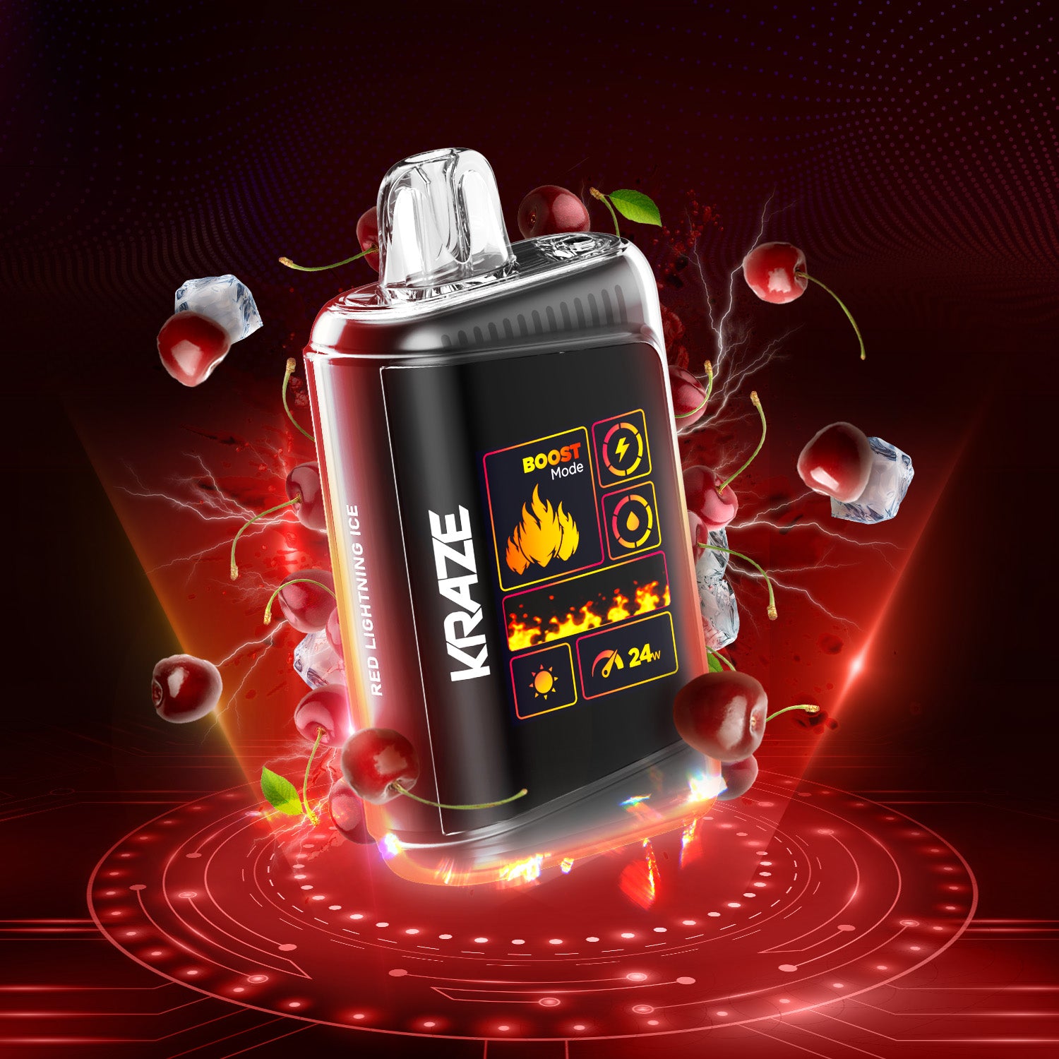 KRAZE HD MEGA - RED LIGHTNING ICE - Clutch Vape