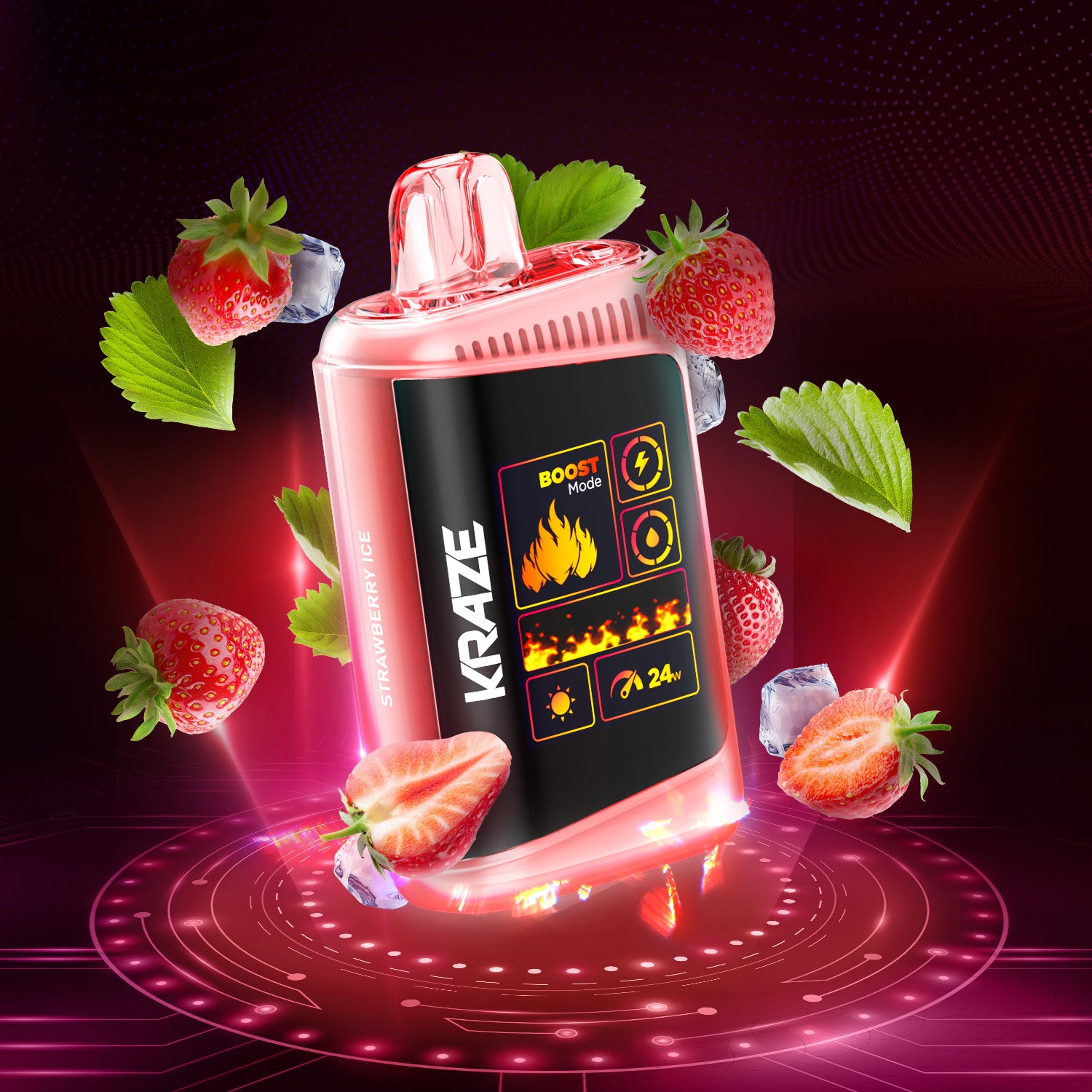 KRAZE HD MEGA - STRAWBERRY ICE - Clutch Vape