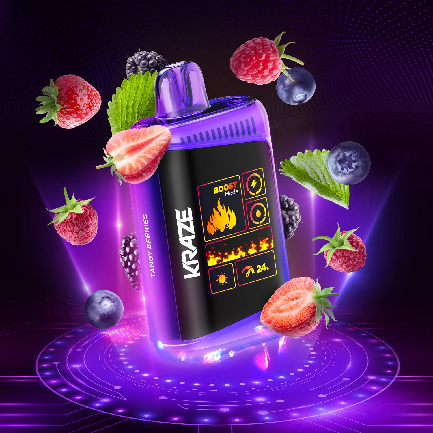 KRAZE HD MEGA - TANGY BERRIES - Clutch Vape