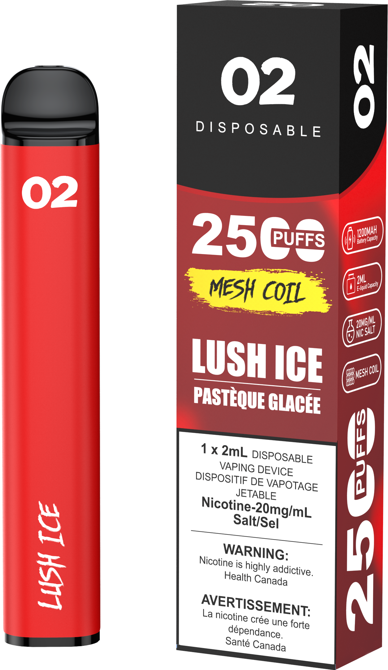 02 DISPOSABLE 2500 PUFFS - LUSH ICE Clutch Vape 02 DISPOSABLE 2500 PUFFS - LUSH ICE Clutch Vape