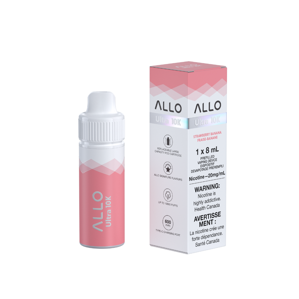 Allo Ultra 10K Puffs Hybrid - Starter kit - STRAWBERRY BANANA