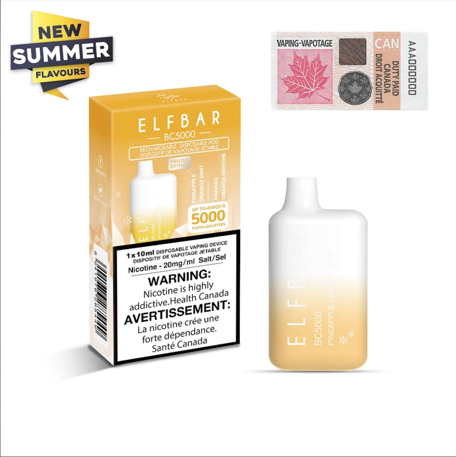 ELF BAR BC 5000-Pineapple Orange Mint Clutch Vape ELF BAR BC 5000-Pineapple Orange Mint Clutch Vape