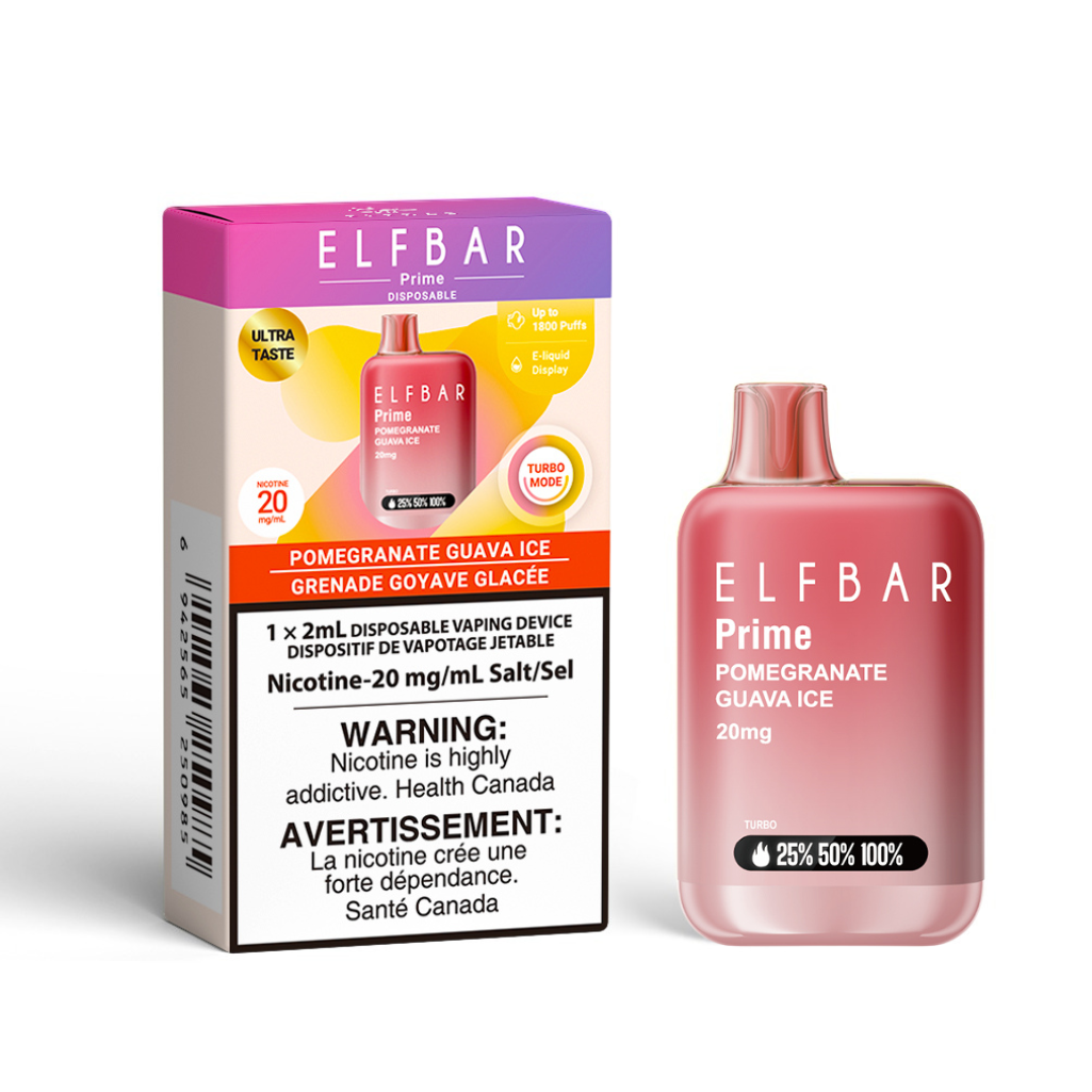 ELFBAR PRIME 1800- POMEGRANATE GUAVE ICE