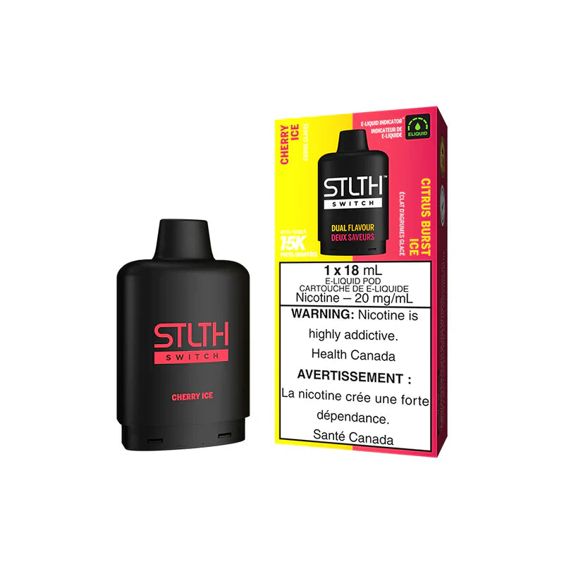 STLTH SWITCH 15K - GLACE AUX CERISES ET GLACE ÉCLATANTE AUX AGRUMES