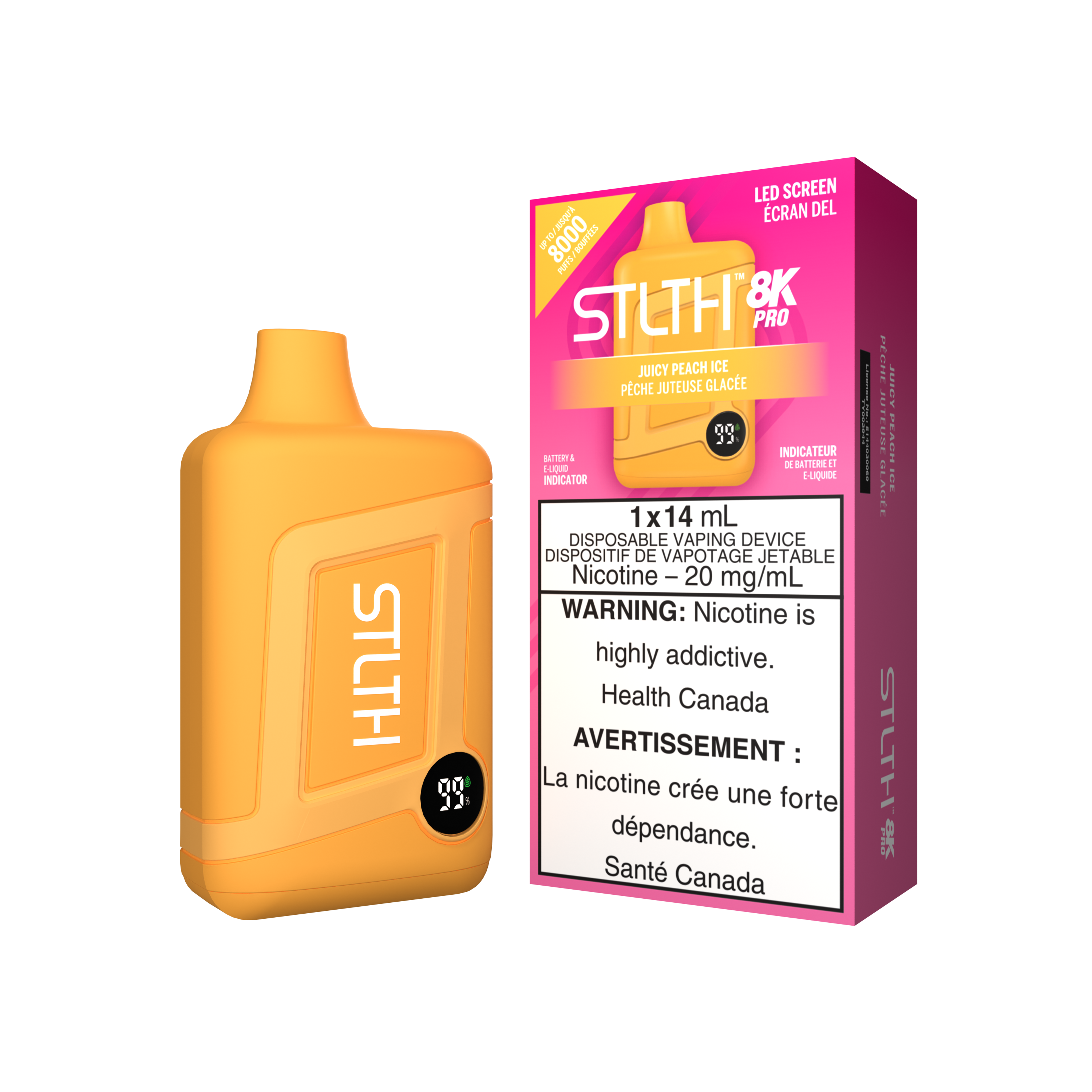 STLTH 8K PRO 12MG  - JUICY PEACH ICE