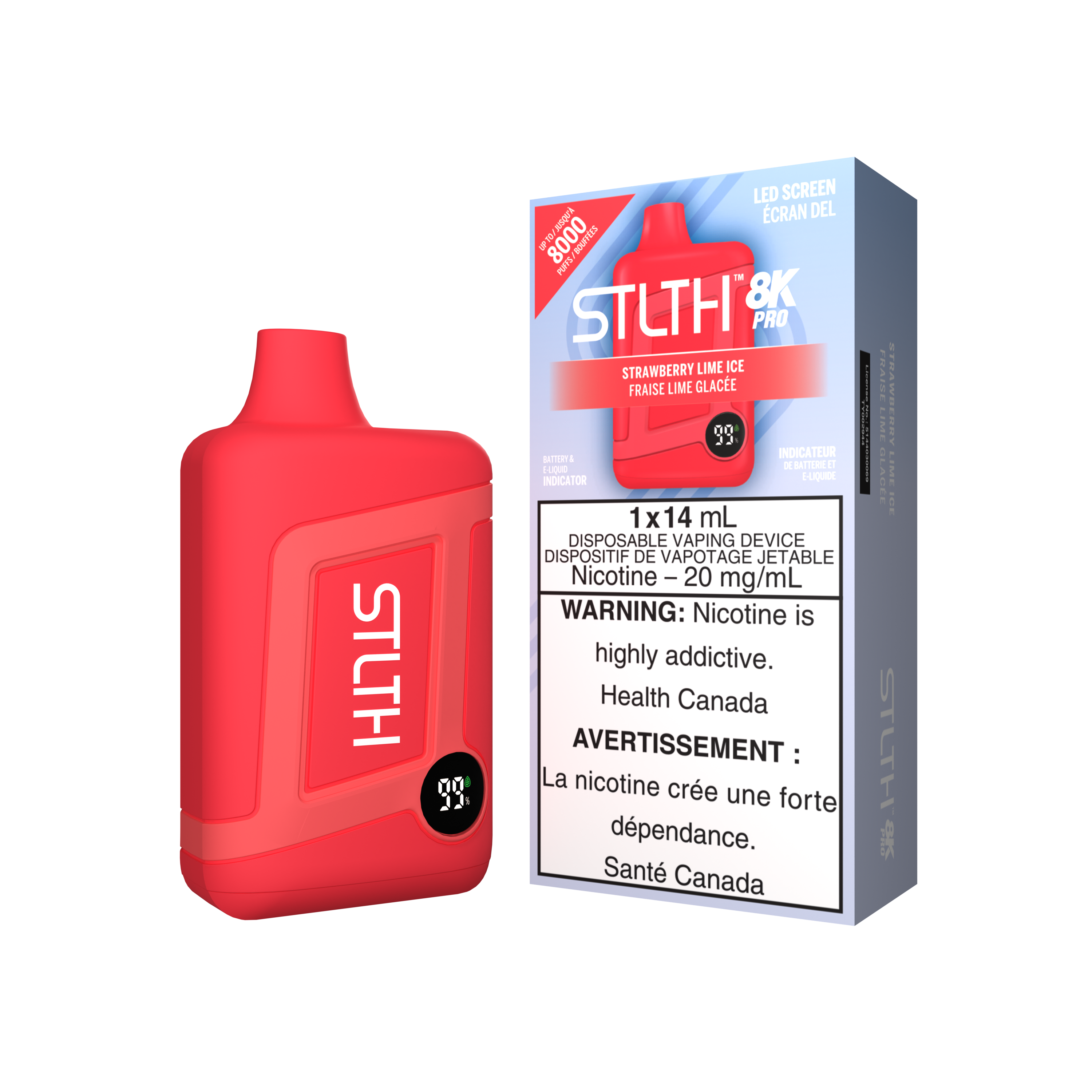 STLTH 8K PRO 12MG  - STRAWBERRY LIME ICE