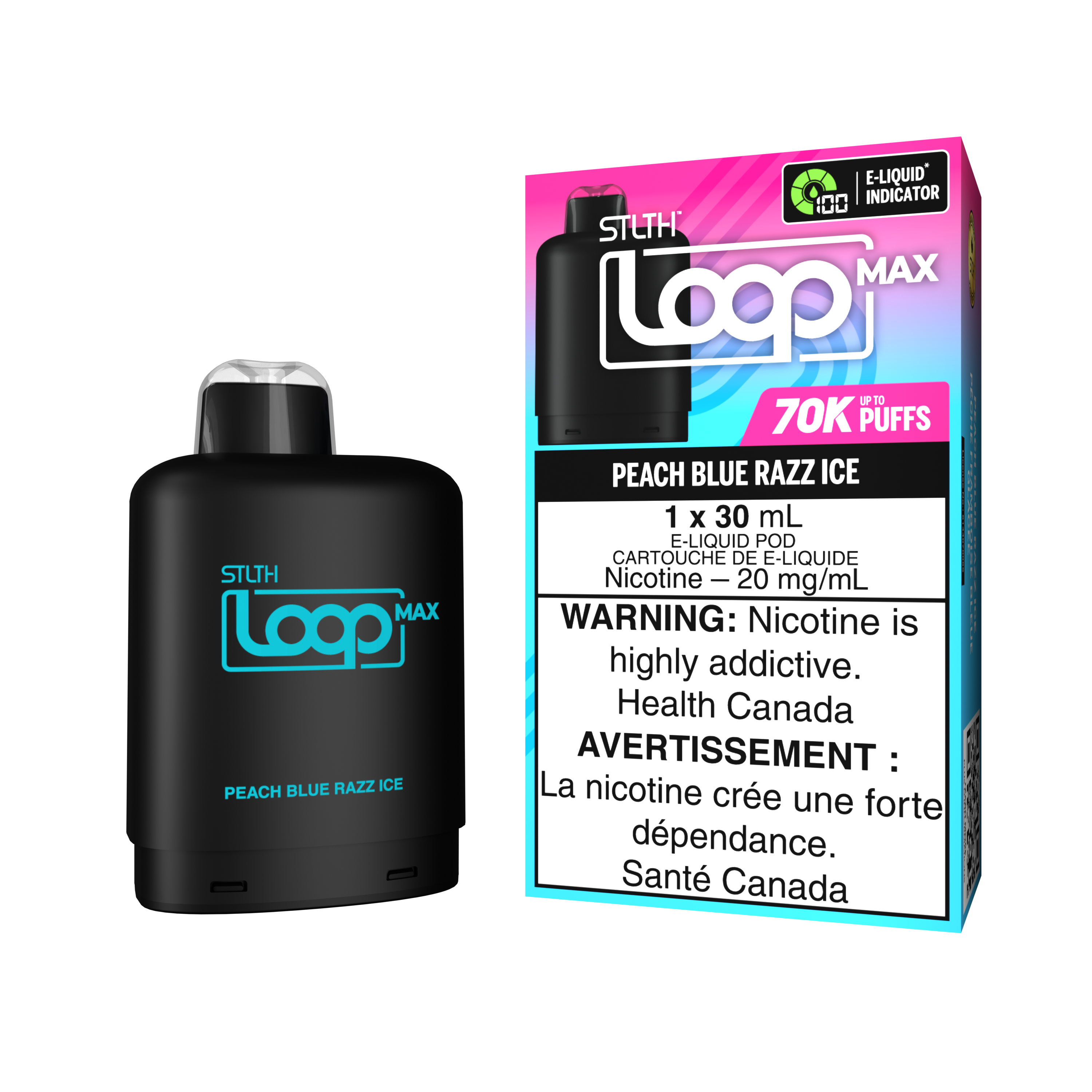STLTH MAX LOOP - PEACH BLUE RAZZ ICE