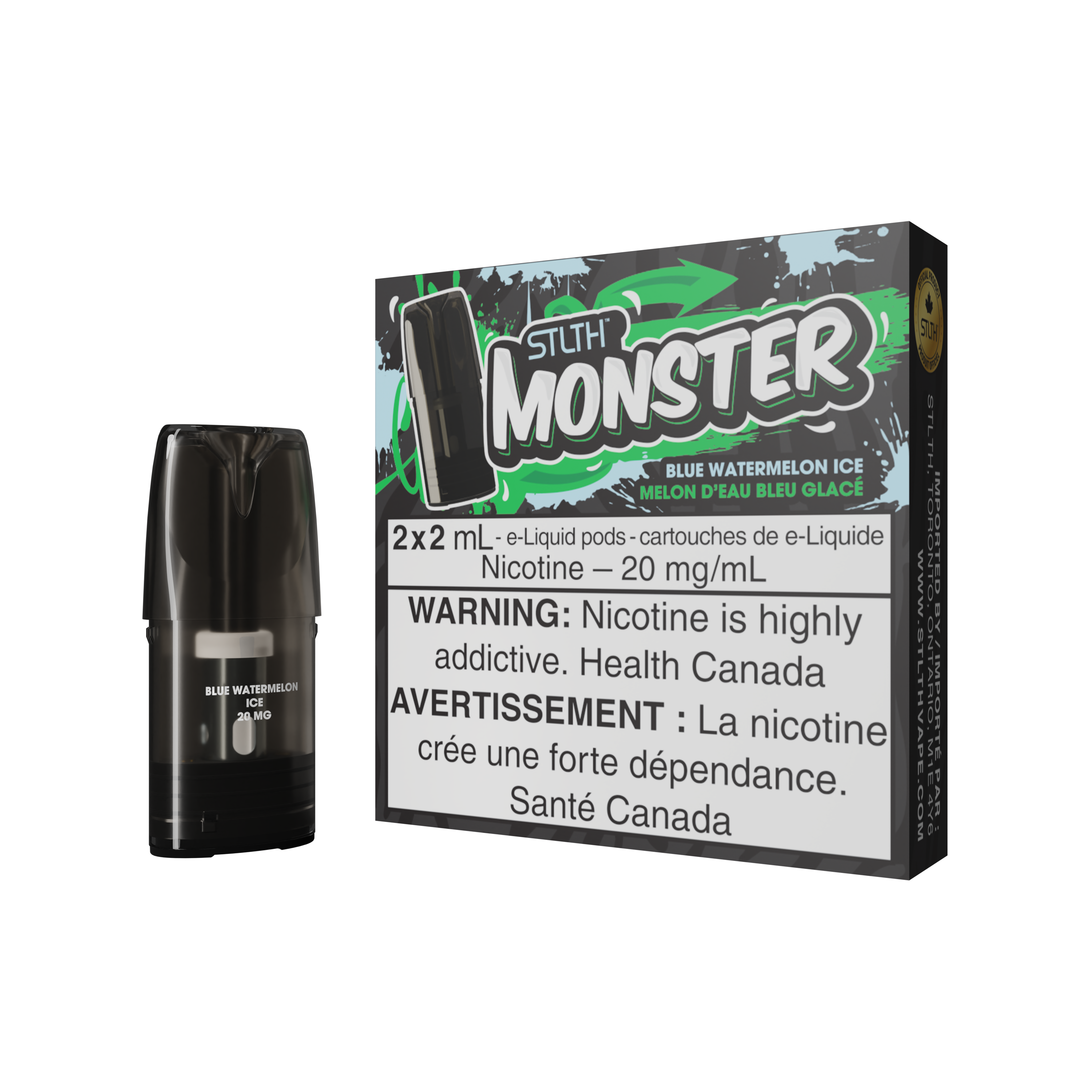 STLTH MONSTER PODS- BLUE WATERMELON ICE