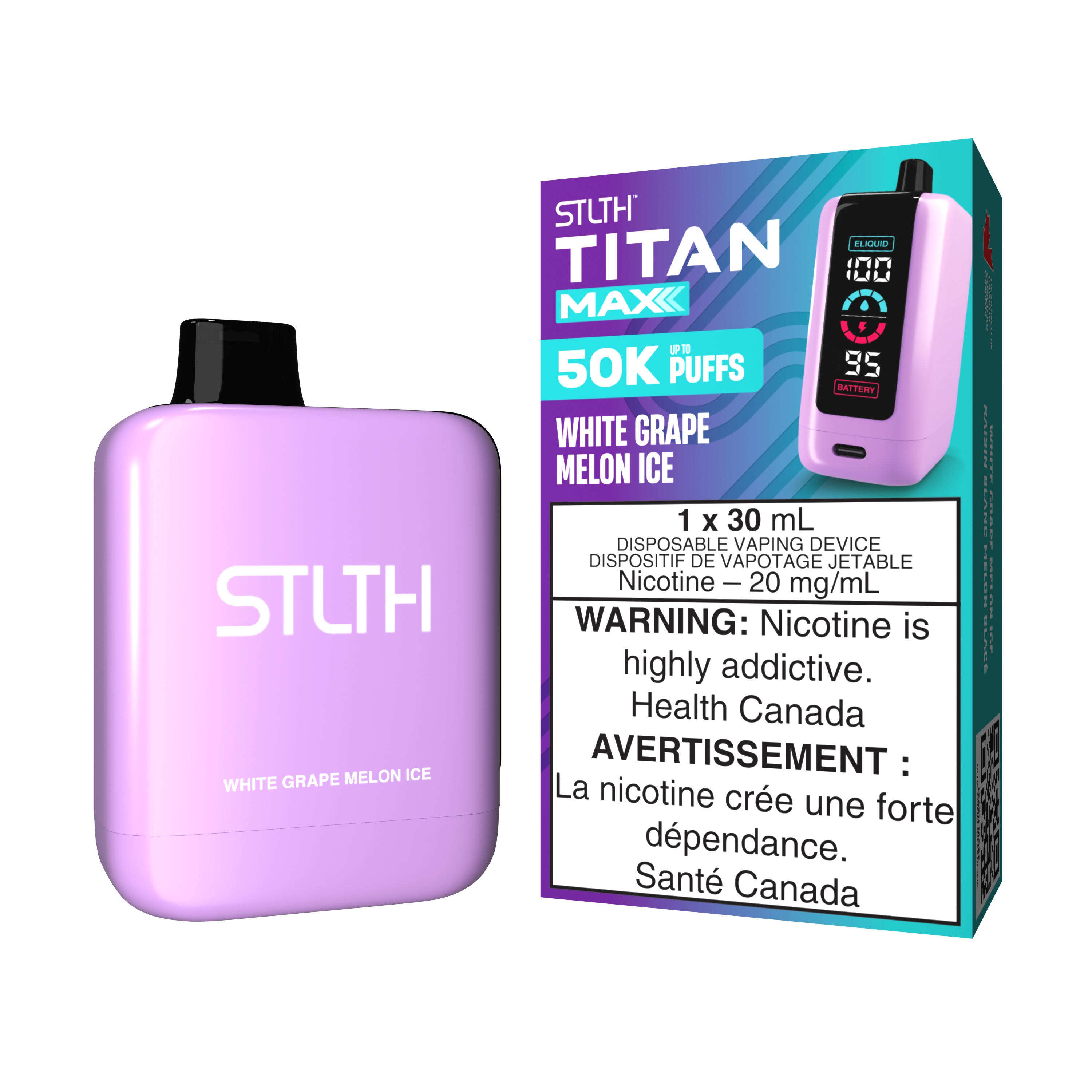 STLTH TITAN MAX 50K - WHITE GRAPE MELON ICE