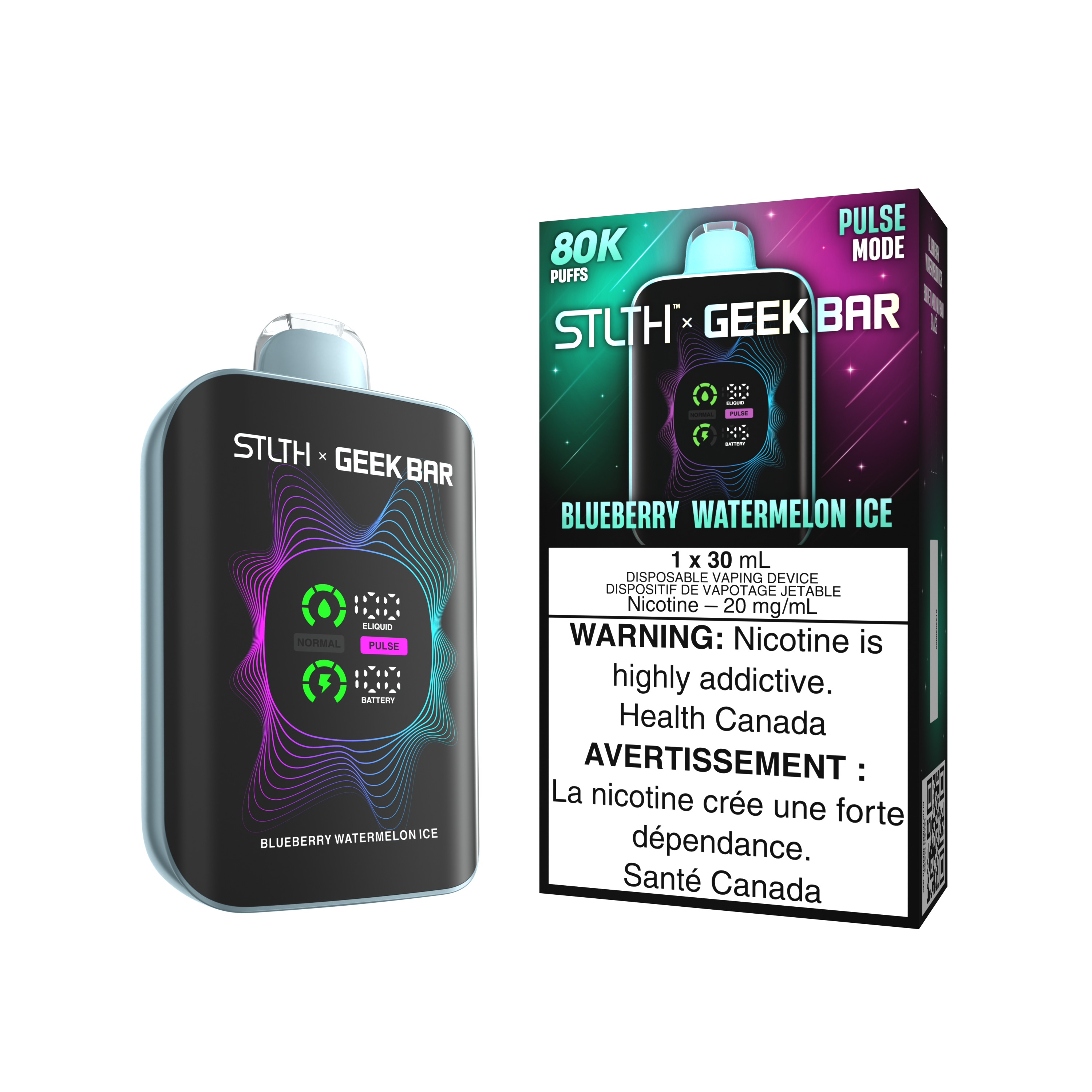 STLTH × GEEK BAR 80k - BLUEBERRY WATERMELON ICE