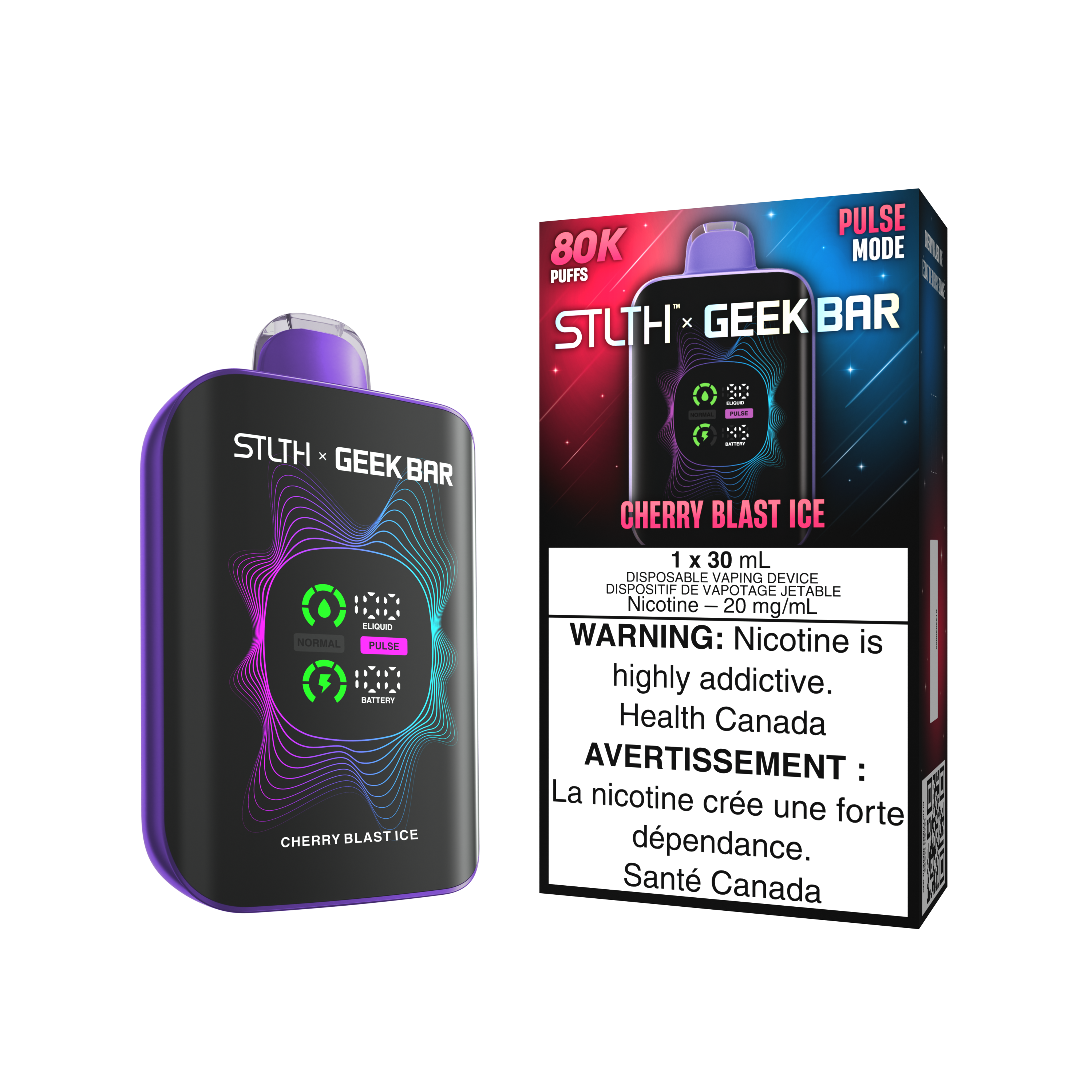 STLTH × GEEK BAR 80k - CHERRY BLAST ICE