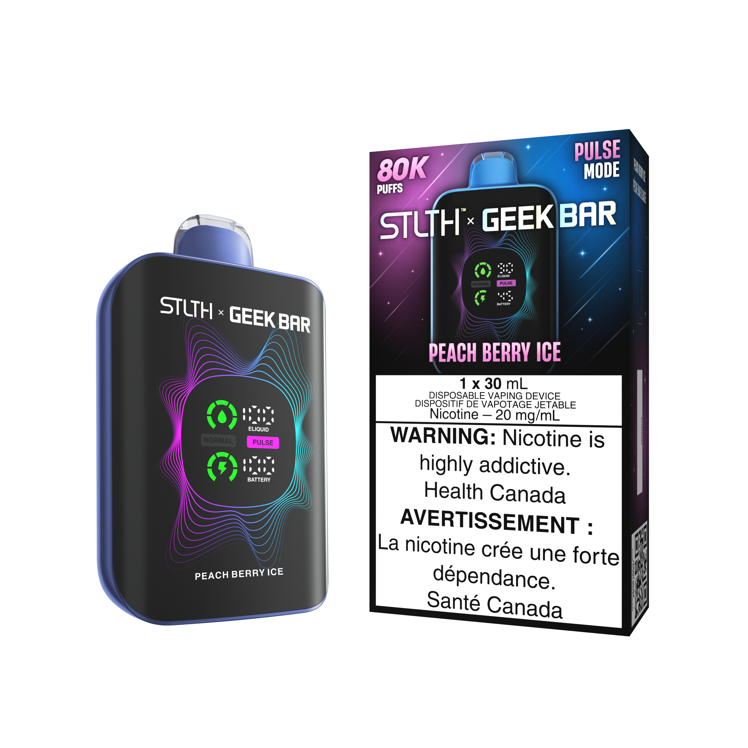 STLTH × GEEK BAR 80k - PEACH BERRY ICE