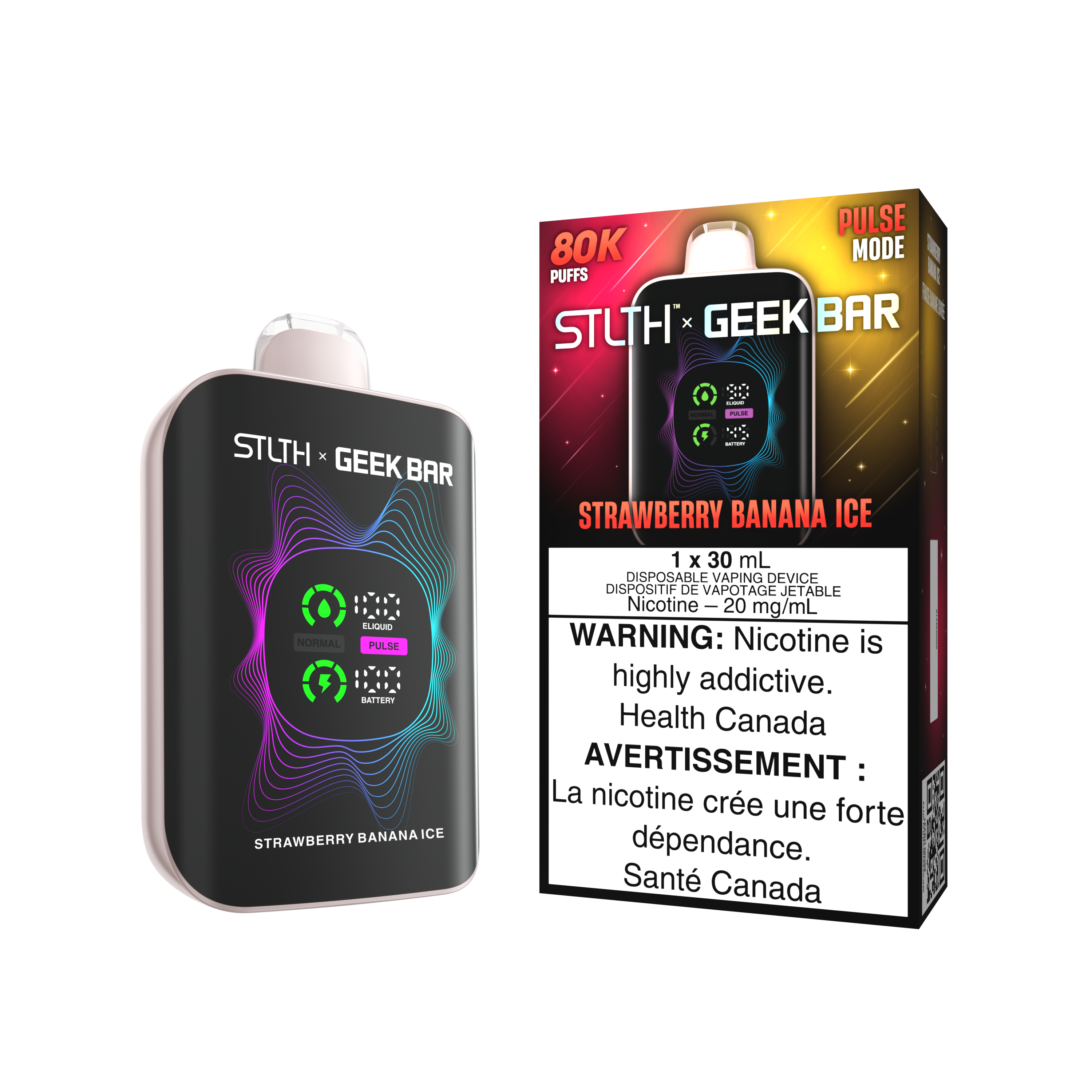 STLTH × GEEK BAR 80k - STRAWBEERY BANANA ICE
