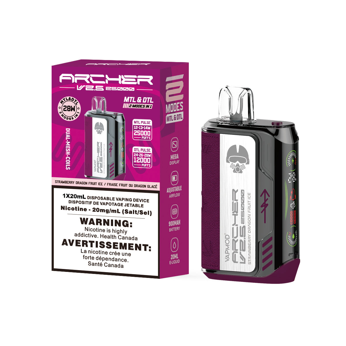 Archer 25K - Strawberry Dragon Fruit Ice