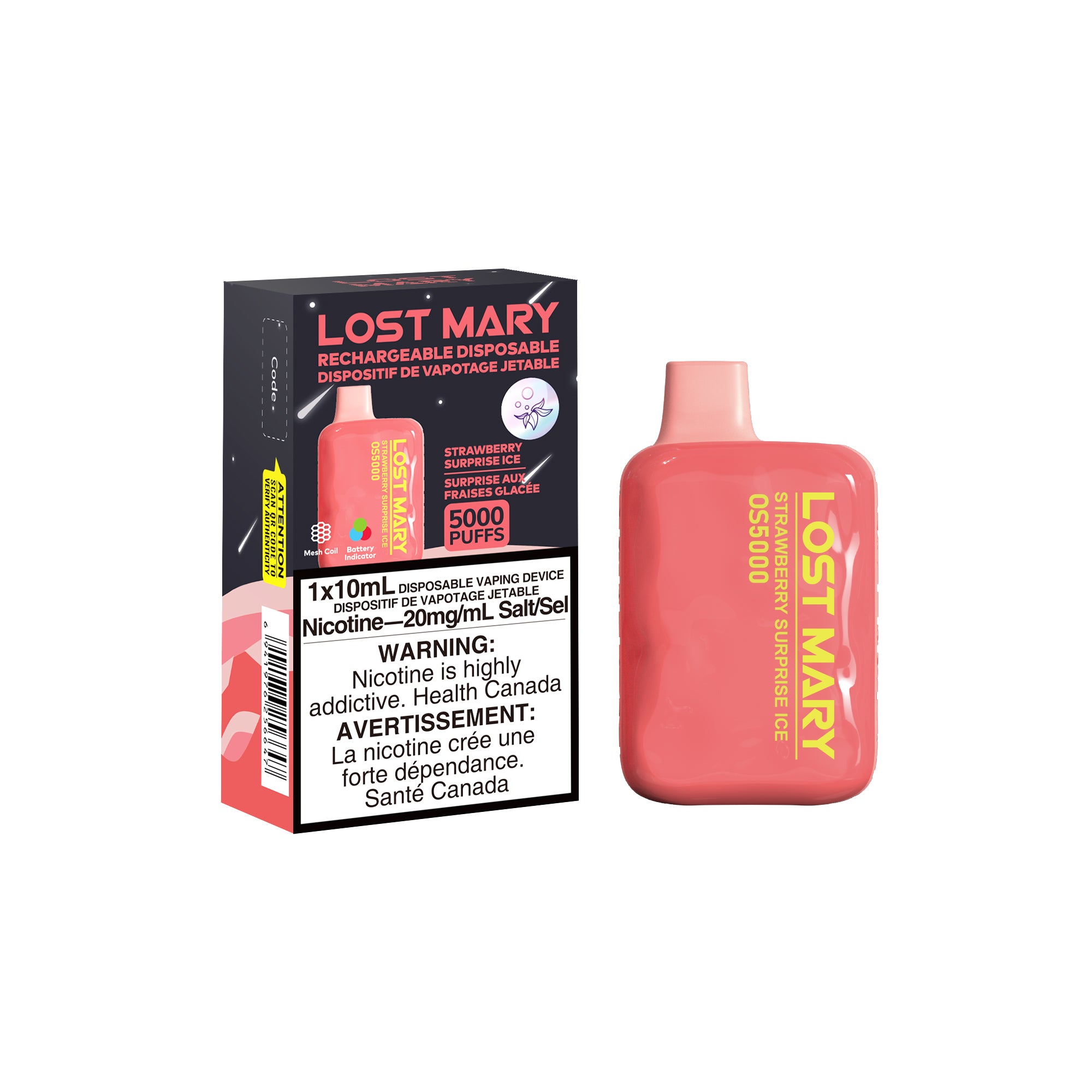 LOST MARY OS5000 - GLACE SURPRISE FRAISE