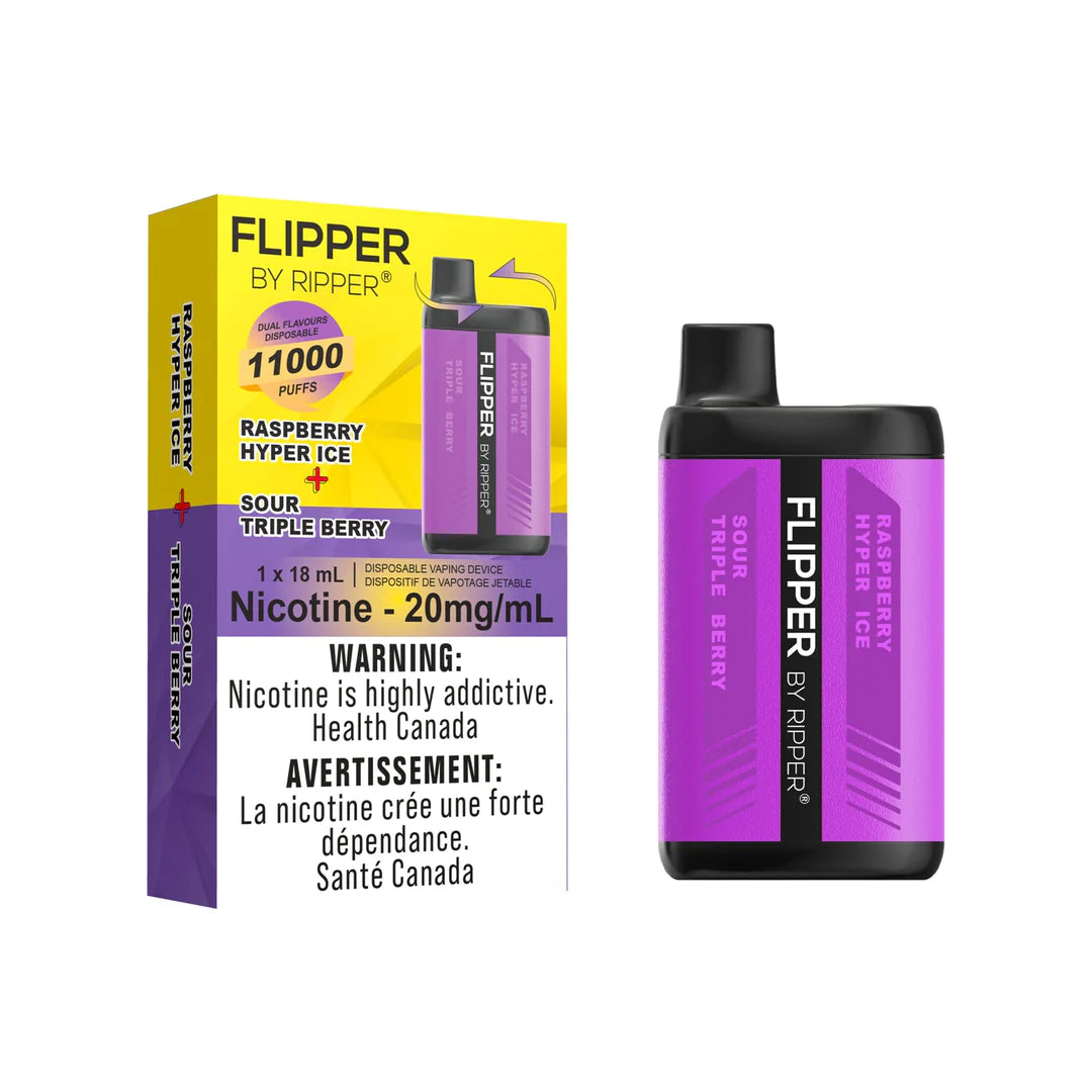 FLIPPER - RASPBERRY HYPER ICE + SOUR TRIPLE BERRY - Clutch Vape
