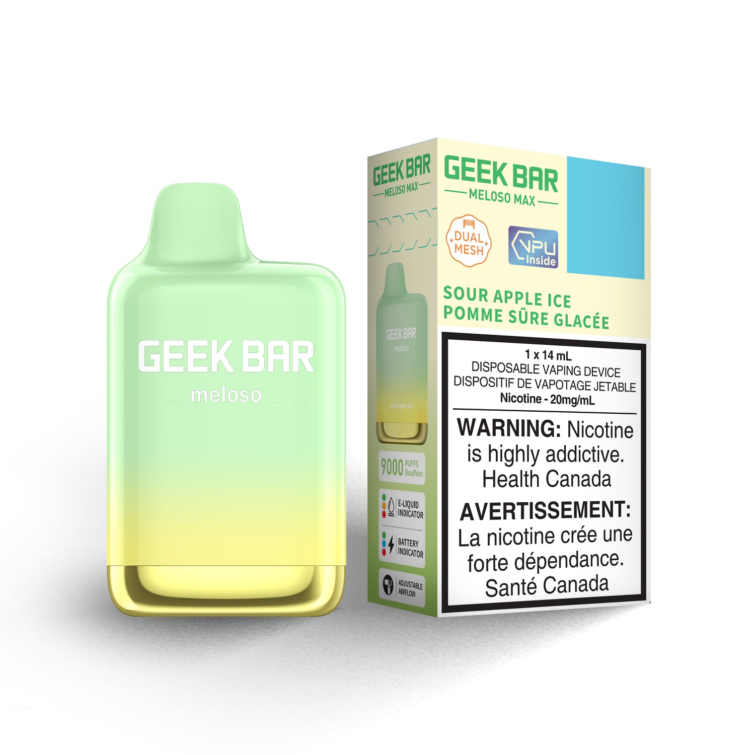 GEEK BAR 9000 - SOUR APPLE ICE