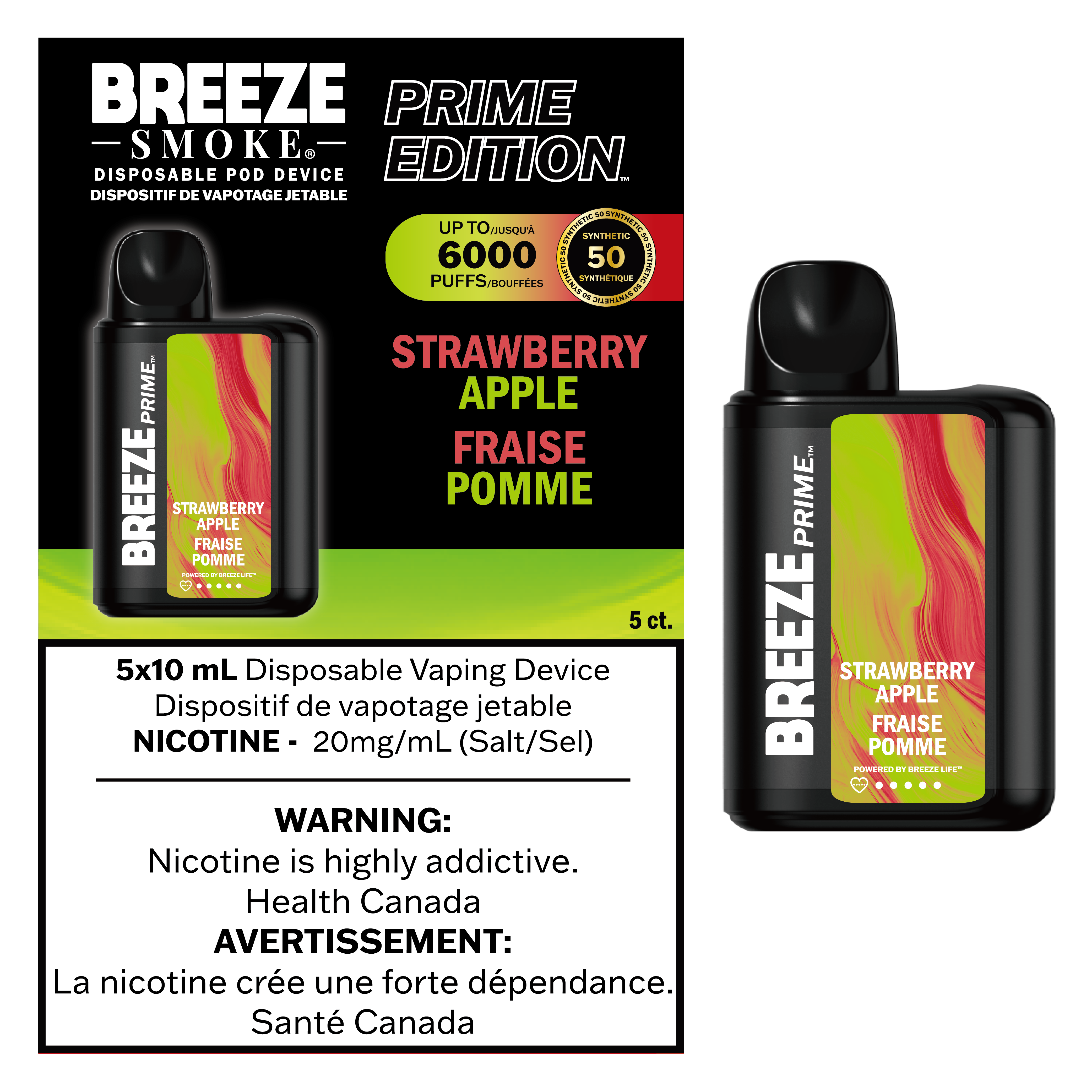 BREEZE - PRIME S50 - STRAWBERRY APPLE