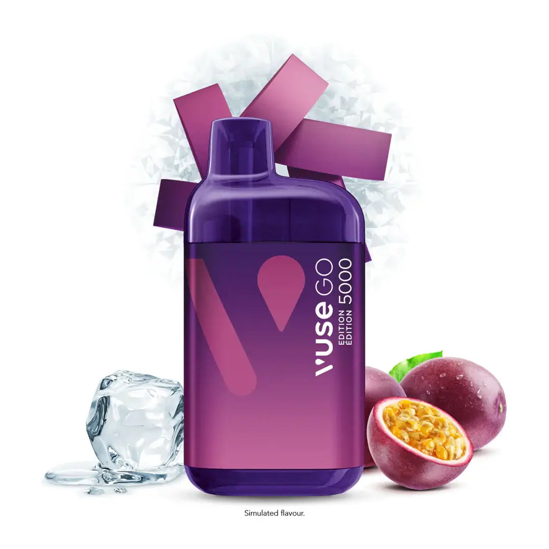VUSE GO 5000 - PASSIONFRUIT ICE Clutch Vape VUSE GO 5000 - PASSIONFRUIT ICE Clutch Vape