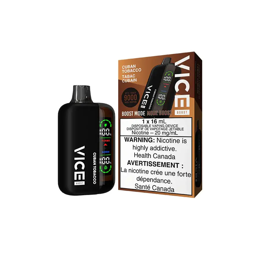 VICE BOOST 9K- CUBAN TOBACCO  Clutch Vape