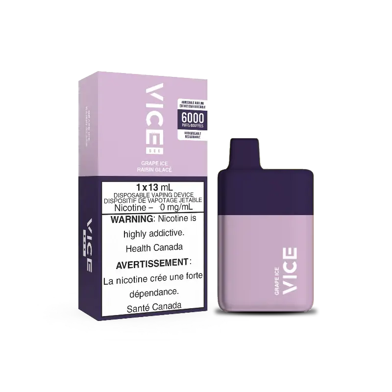 VICE BOX SANS NICOTINE - GLACE AU RAISIN Clutch Vape VICE BOX SANS NICOTINE - GLACE AU RAISIN Clutch Vape