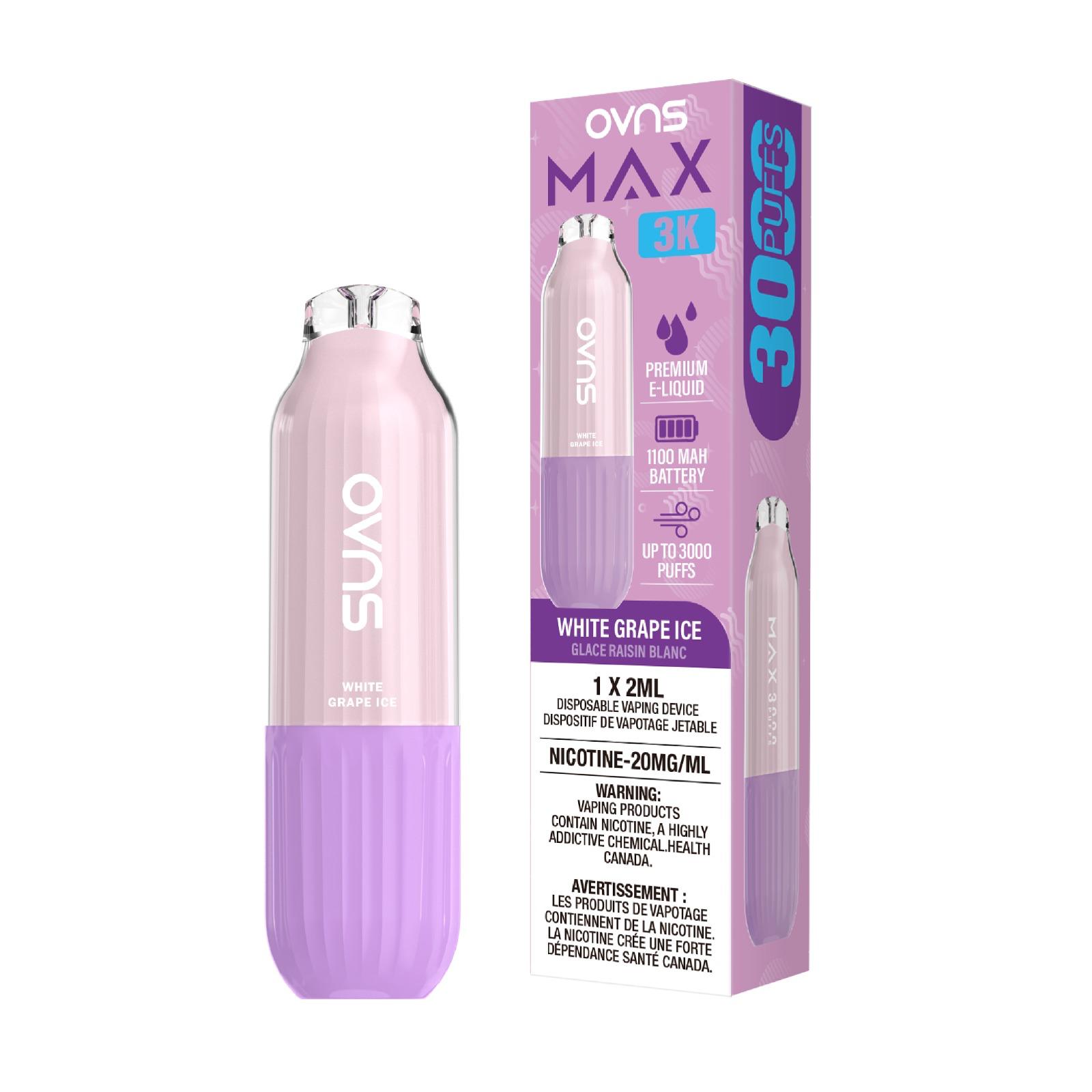 OVNS MAX 3K S5-WHITE GRAPE ICE