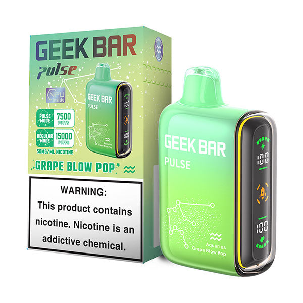 GEEK BAR PULSE 15K 50MG - GRAPE BLOW POP