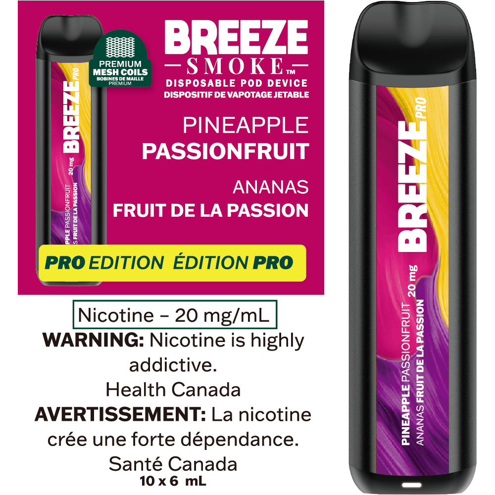 BREEZE PRO S50 - PINEAPPLE PASSIONFRUIT - Clutch Vape