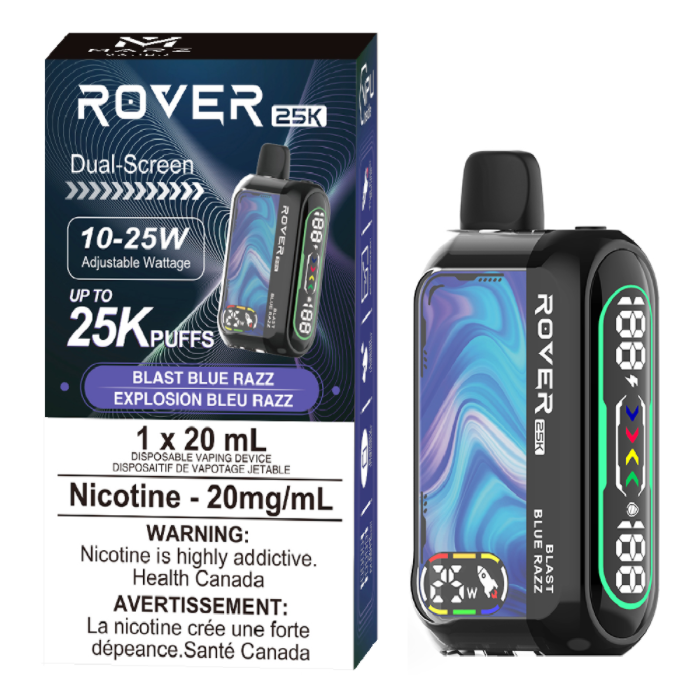 ROVER 25K - BLAST BLUE RAZZ - Clutch Vape