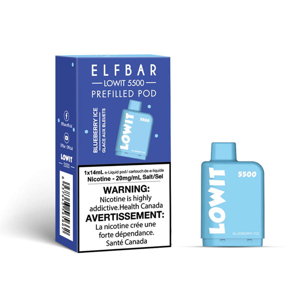 ELFBAR - LOW IT BLUEBERRY ICE 5500 Default Title