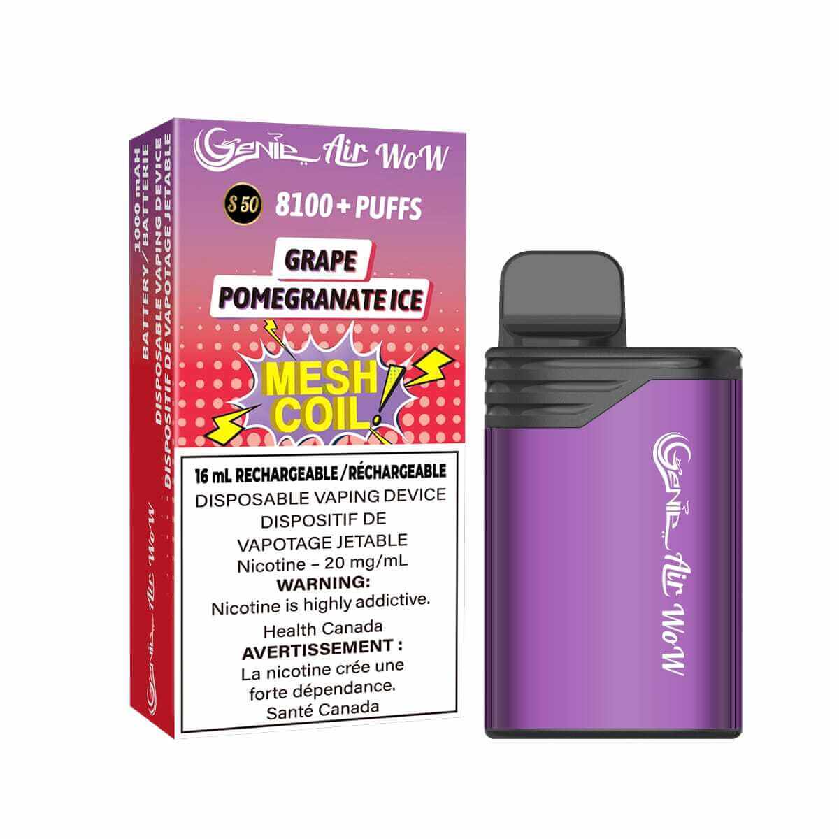 Achetez GENIE AIR WOW pas cher - Raisin Grenade Glace - Vape en ligne Clutch Vape Achetez GENIE AIR WOW pas cher - Raisin Grenade Glace - Vape en ligne Clutch Vape